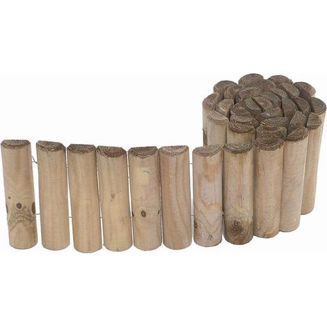 Steccato Bordura Aiuola 200x20 cm da Giardino Recinzione Staccionata Rollborder (1/5)