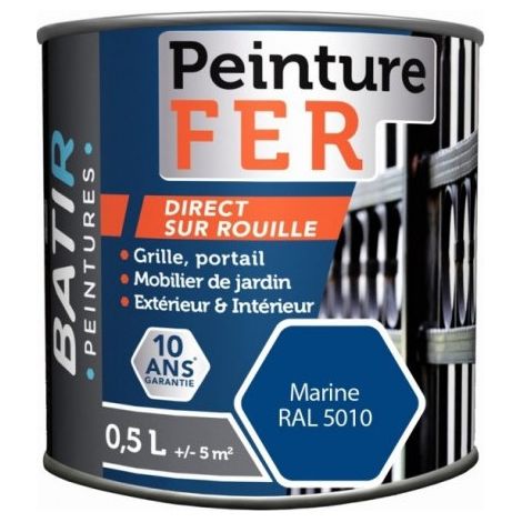 Glänzende Eisen-Baufarbe 2,5 Liter Marine - Batir