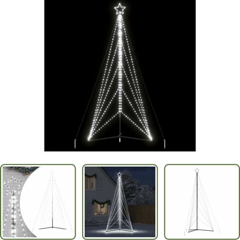 vidaXL Lichterkette -  LED Weihnachtsbaum 615 LEDs Kaltweiß 404,5 cm
