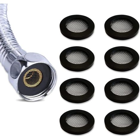 Set of 8 rubber seals with sieve, Ø 24.5 x 16 mm for 3/4" threaded connection pipe (1/5)