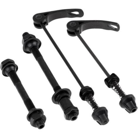 Kit Attache Rapide - Axe Moyeu Roue Vélo - Pour Vélo Route et VTT - 20 à 28 Pouces - 6 à 8 Vitesses - 1 Jeu Complet (1/4)