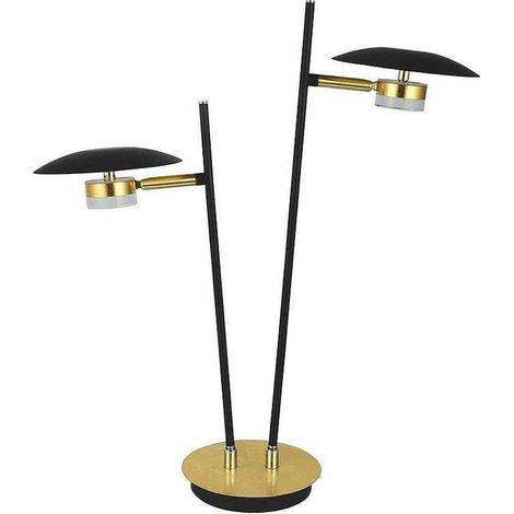 Lampada da tavolo Cape town 2l 12w 4000k nero/oro 52x32x15 cm 1080 lm dimmerabile e regolabile (1/5)