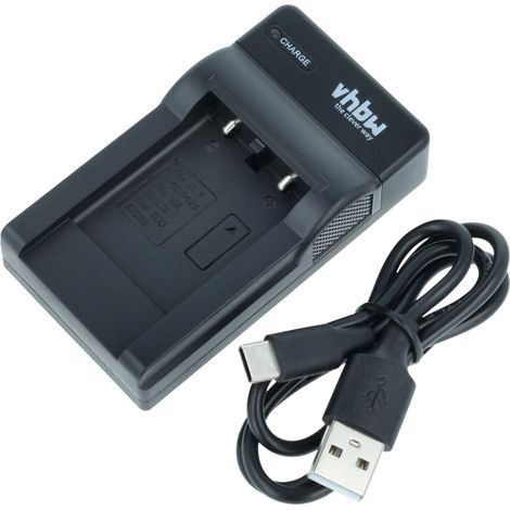 vhbw USB-C Ladegerät kompatibel mit Olympus FE-5035, FE-5050, FE-5500, IR-300, SP-700, VH-210 Kamera - Ladeschale + USB-C Kabel Ladeanzeige (1/5)