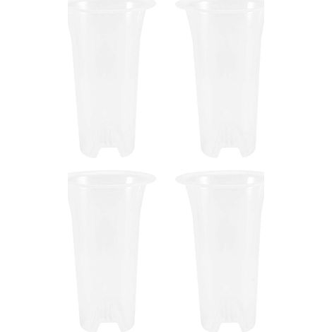 5 pouces 8 pièces transparent pot de fleurs jardinière plastique Orchid pot avec Holes Tall pots de fleurs pour maison (1/4)