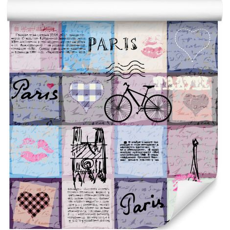 Carta da parati patchwork per soggiorno e camera da letto 50x1000 cm (1/5)