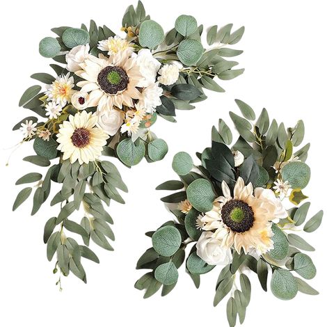 Elegante künstliche Rosen-Hochzeitsbogen-Girlande, Blumengirlande für Arrangements, Hochzeitshintergrunddekoration (1/2)