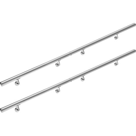 Corrimano acciaio inox V2A ringhiera scale gradini ingressi giardini 80-600cm 400cm (de) (1/5)