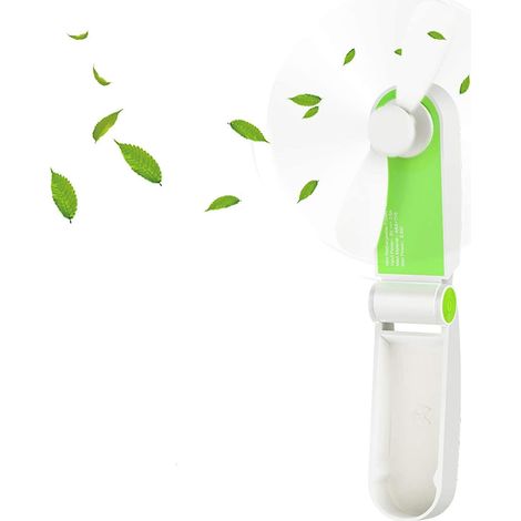 vert-mini Ventilateur De Poche Pliable, Portatif Ventilateur De Poche Rechargeable Portable Avec Cble Usb Rglable 2 Vitesses Pour Voyage La Mais (1/5)