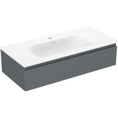 Mexen Orio Badezimmerschrank 100 cm mit Waschbecken Vela, 1 Schublade, Graphit matt/Weiß matt - 91A10-10023-1-BF66-W23M01 (1/5)