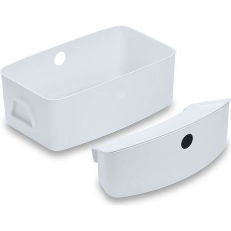 hauck Alpha Box Set, Bianco - Set Organizer per Seggiolone Pappa Alpha+, Beta+ e Arketa - Contenitore Piccolo con Coperchio da Appendere (fino a 3 kg) + Cestino Grande (fino a 5 kg) (1/5)