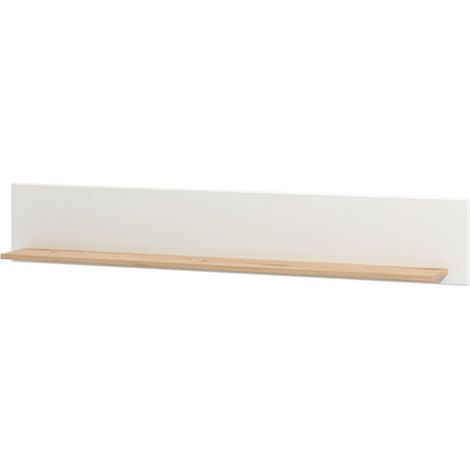 Mensola Saturnia, un Ripiano, Portata Ripiani 5, 150x19.5x25h cm Bianco