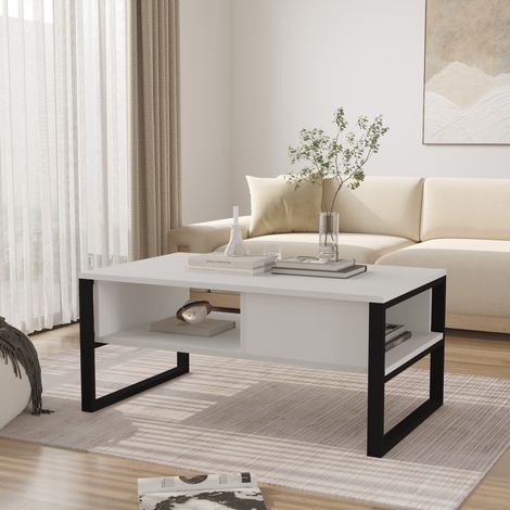 Couchtisch Laukaa 100x60x45 cm Weiß [en.casa]