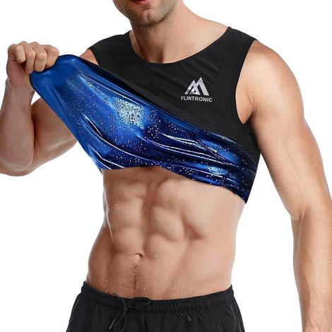Gilet de Sueur de Sauna pour Hommes, Débardeur Sudation Amincissant Ventre, T Shirt Sudation Homme, pour Entraînement Mise Forme, Cardio (1/5)