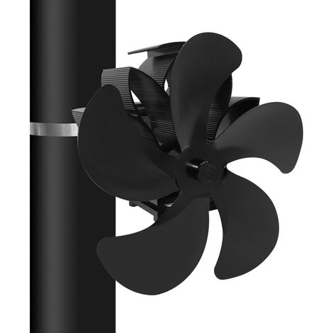 Ventilatore per stufa a legna, ventilatore magnetico per stufa a legna a 5 pale, a risparmio energetico e silenzioso per stufe a legna, caminetti e focolari