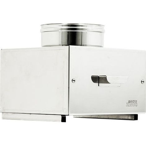 Camera raccolta ceneri di 80 - de 130mm per tubo doppia parete in acciaio inox