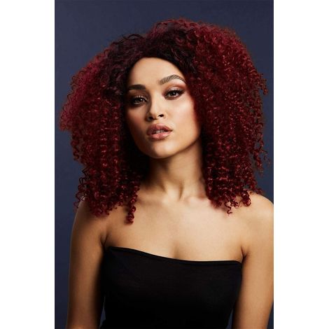 Fever Lizzo Wig - Plum - Big Curls Short - Centre Parting - 40cm/16in - 72101