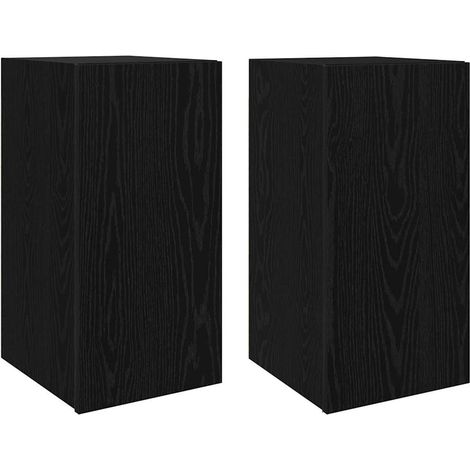 Maison Exclusive - Meuble TV mural 2 pcs Chêne noir 30,5 x 30 x 60 cm