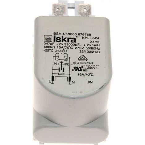 Condensador antiinterferencias para lavadora BOSCH 00623842
