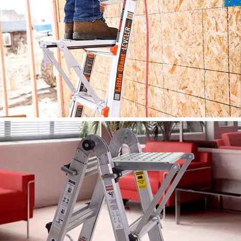 Piattaforma sospesa per scala, piattaforma sospesa, palo di parcheggio, ingresso di accesso, metodo di lavoro, basamento di costruzione, scala da cantiere (1/4)