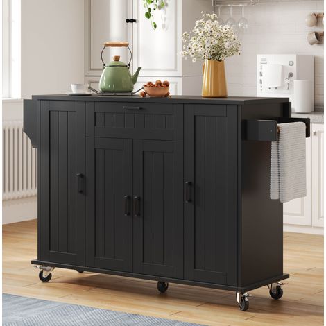 Mueble cocina con ruedas y tablero abatible 120 cm OKMYHOME (1/5)