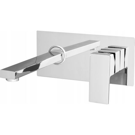 CUBE CHROME MITIGEUR DE LAVABO POUR MONTAGE ENCASTRÉ SQUARE (1/5)