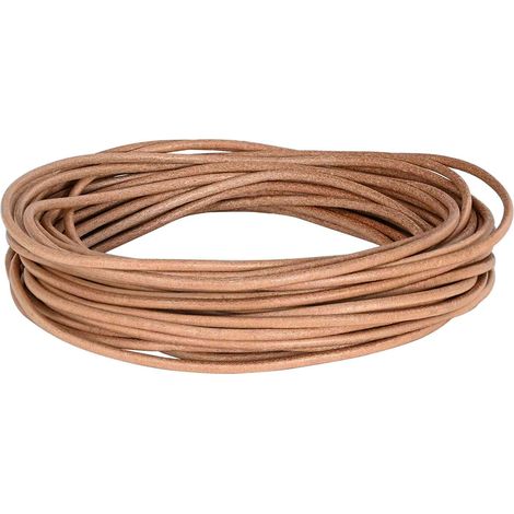 Leather Cord Brown Ø2.5 mm x 5 m Leather vidaXL (1/5)
