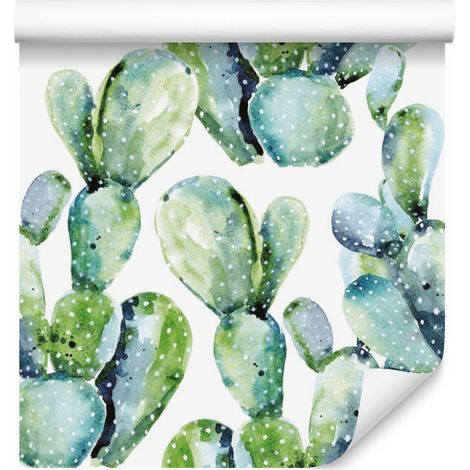 Papier peint Fleurs, plantes et cactus pour salon et chambre 50x1000 cm (1/5)