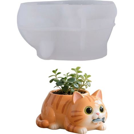 Moule En Silicone - Pot De Fleurs Pour Résine Et Béton - Artisanat Bijoux Décoration Maison - 111 X 91 X 60 Mm - 1 Pièce (1/5)