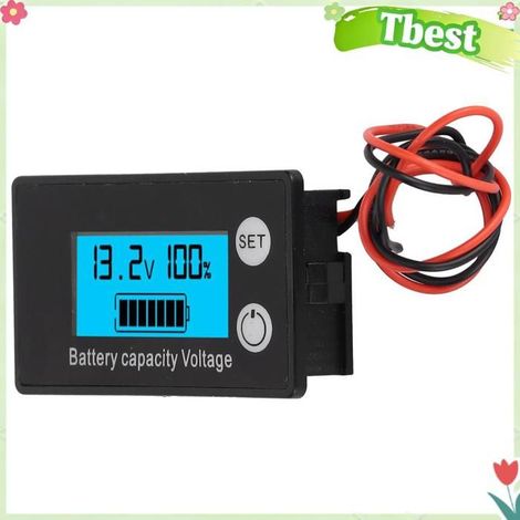 Tbest Testeur de tension DC JX‑6133 Compteur de Tension DC LCD Testeur de Capacité de quincaillerie terre Bleu-imperméable (1/5)