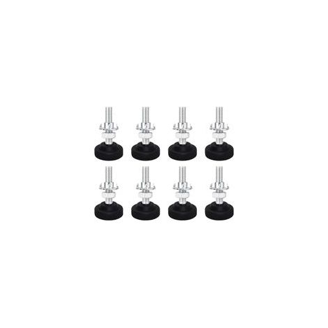Lot de 8 Vis de Réglage M8 x 50 mm, Pieds de Meubles Métal, Ajustables pour Tables et Chaises