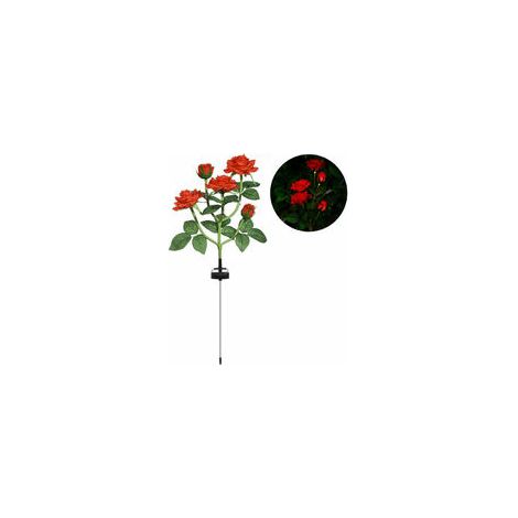 EASYCOMFORT Lampes Solaires à LED avec 5 Roses - Lumières Décoratives pour Jardin, Patio, Cour (Étanche, Rouge) (1/5)