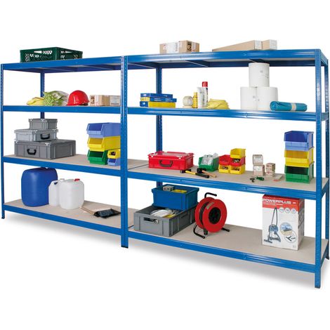 BRB Großfachregal, Stecksystem, 8 Böden, Tragkraft 350 kg/Ebene, HxBxT 1800x3600x600 mm (1/2)