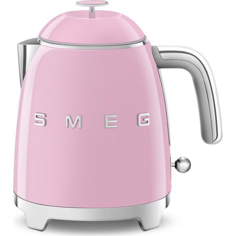 Smeg – Bouilloire 0.8L KLF05PKEU rose 1400W – Double paroi inox – Base pivotante 360° – Arrêt automatique – Filtre anti-calcaire