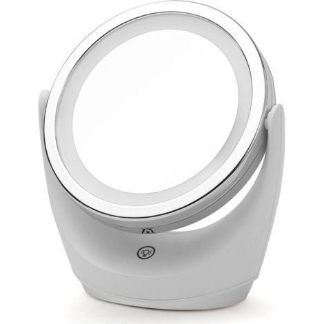 Miroir de maquillage rotatif à 360° - Miroir - Miroir avec éclairage - Miroir de maquillage LED blanc (1/5)