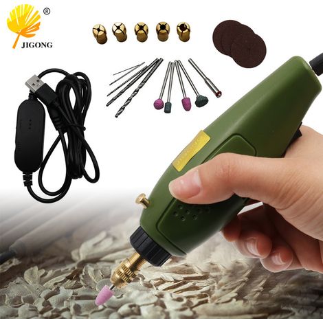 Ensemble de meuleuse électrique, mini stylo à sculpter le jade, perceuse, meuleuse, polisseuse, sculpture sur bois de racines et outils électriques anciens