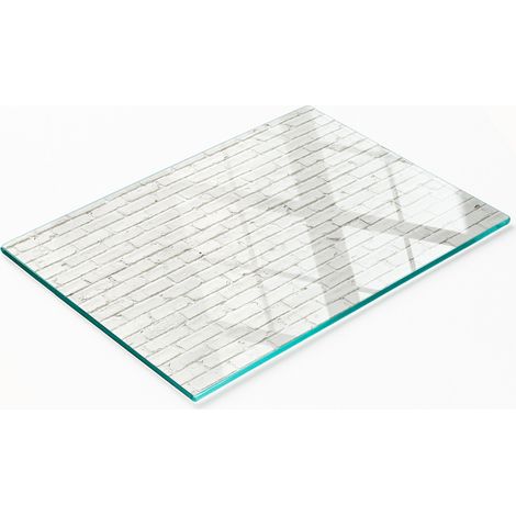 Panel decorativo multifuncional de vidrio templado con dise帽o de ladrillo para pared, 80x52 cm. (1/5)