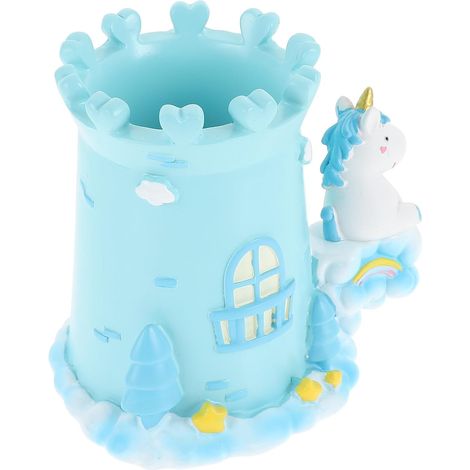 für Schreibtisch mit Einhorn Design aus Blauem Kunstharz