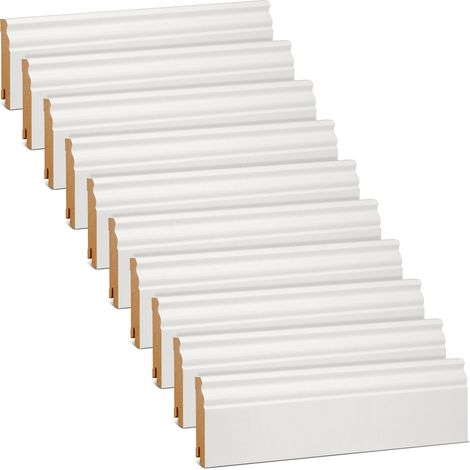 KGM Sockelleiste weiß RAL 9010 ECO MDF 19 x 80 x 2200 mm - 10 Stk (1/5)