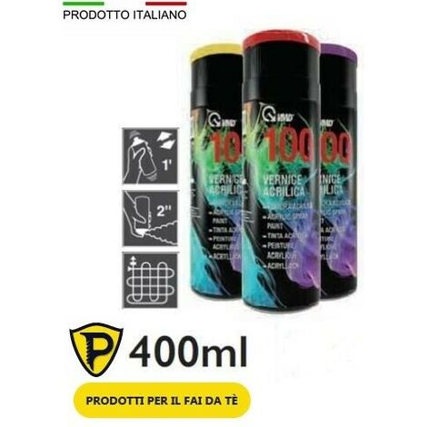 Vernice Smalto Spray VMD 100 bomboletta da 400 ml – col. MARRONE (RAL 8004)