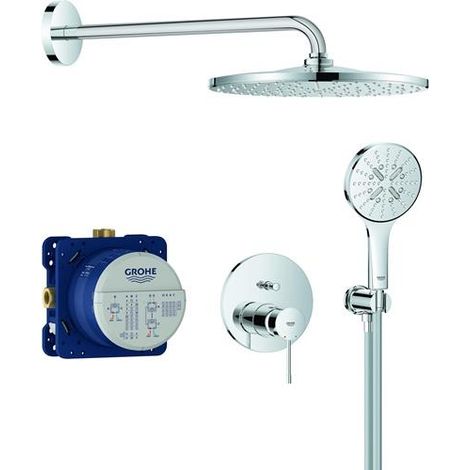 Système de douche UP-Dessence 25287 2 WU Tête de douche Rainshower Mono 310 chromé