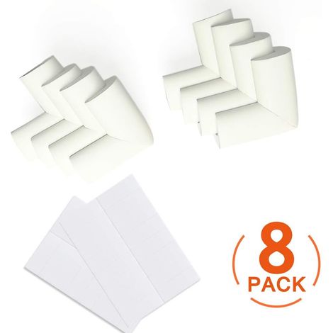 [Lot de 8] Protections d'angle de table en mousse souple, protections d'angle antichoc pour la sécurité des bébés, avec adhésifs résistants pour tabl