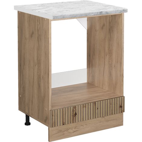 Meuble pour four R-Line, Chêne Artisan, 60 cm PT Marbre, Vicco