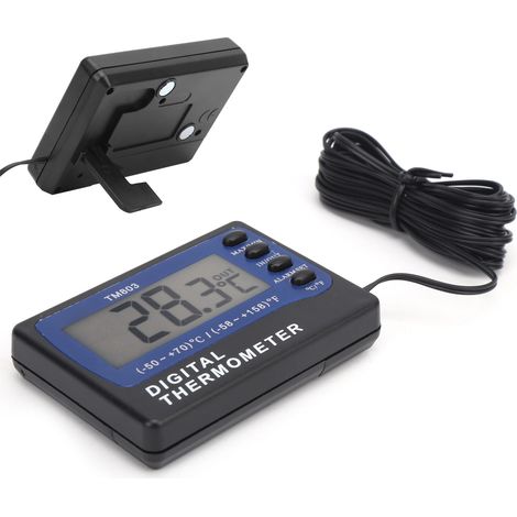 Thermomètre numérique TM803 avec fonction d'alarme pour réfrigérateur d'aquarium (1/5)
