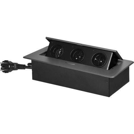 Orno Eingebauter Stecker in Graphit Minimal Design