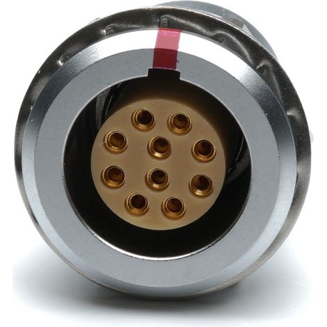 Connecteur circulaire 10 contacts, Montage panneau, raccordement A souder ( Prix pour 1 )