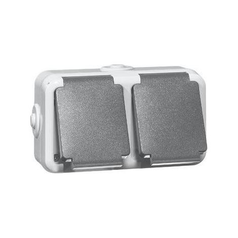 PEHA 6632 WAB SCHUKO-Doppelsteckd.,grau-'1042419' (1/5)