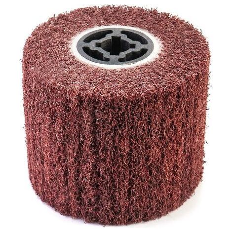 Schleifbürste, Synthetikfaserbürste für die Außenrenovierung, Ø120x100x19mm, Körnung 80 (1/4)