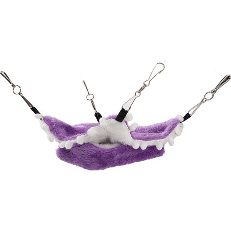Hamac planeur pour hamster, double couche, mezzanine pour petits animaux, accessoires de suspension pour cage, violet (1/5)