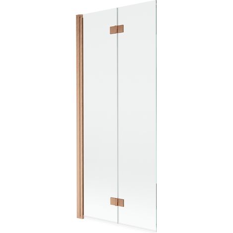 Mexen Mist Duschwand 2-flügelig links 80 x 150 cm, transparent, gebürstetes Kupfer - 8A9-080-002-65-00-L (1/5)