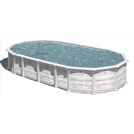 PISCINA GRE DESMONTABLE ISLANDIA 610X375X132 CMTS ASPECTO NORDICO (1/5)